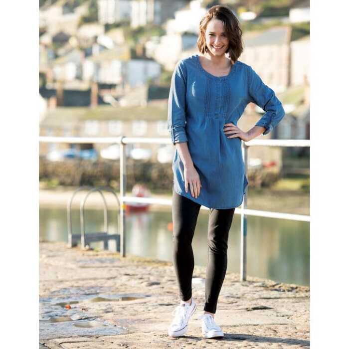 Frugi Roll Top Yogahosen Black_AW20