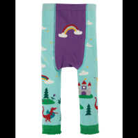 Frugi gemusterte Leggings Shore Blue/Dragons