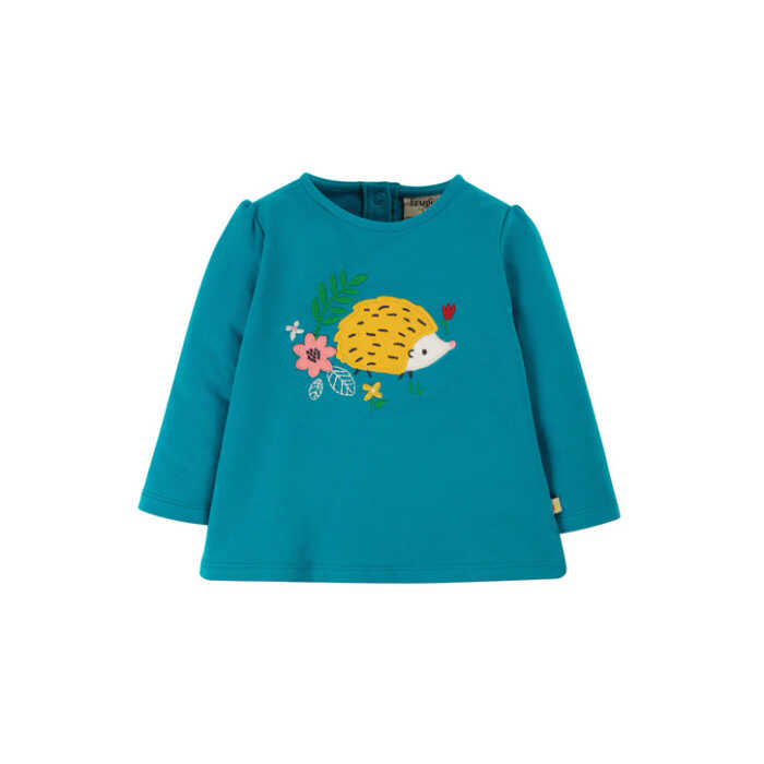 Frugi Ausgestelltes Sweatshirt Tobermory Teal/Hedgehog_AW20