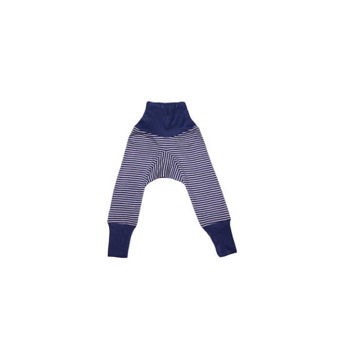 Cosilana Baby-Hose mit Nabelbund Wolle kbT/Seide geringelt