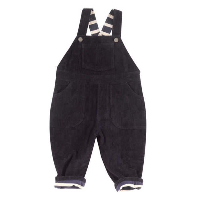 Pigeon gefütterte  Latzhose navy 100% Bio-Baumwolle, GOTS-zertifiziert