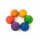 Grapat 6 x balls (6 colors) 1,5+ Spiel Gut