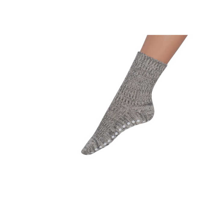 Hirsch Natur Grobstrick Stoppersocken aus Schurwolle kbT