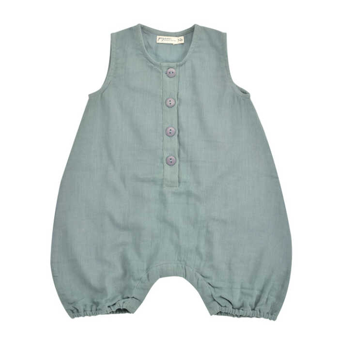 Pigeon Baby Strampler Musselin 100% Bio-Baumwolle grün, pink, taupe