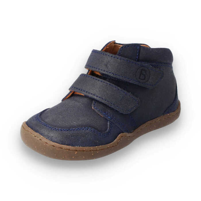 BLifestyle RACCOON 28 marine weit Bioleder gewachst/Textil oilskin Barfußschuh