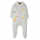 Frugi Babystrampler mit Kragen 0-3M Grey Marl Stripe/Ducks