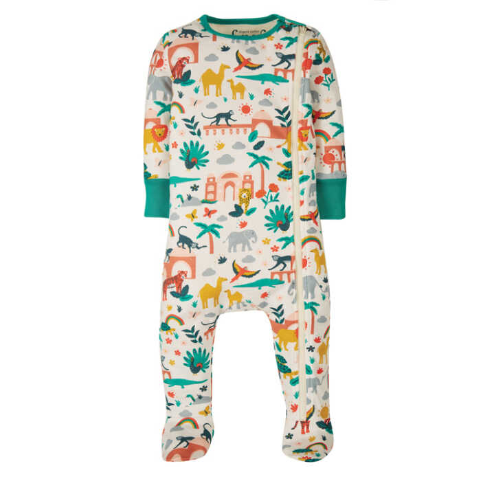Frugi Babystrampler mit Reißverschluss India