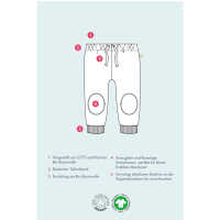 Frugi Kneepatch Hose Indigo/Big Cats