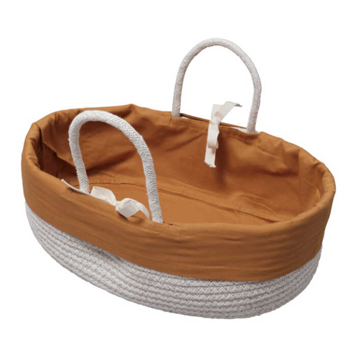 Fabelab Puppenkorb mit Henkel - Ocker 20x30x10cm
