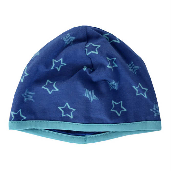 Enfant Terrible Wendemütze Sterndruck ultramarine-cyan