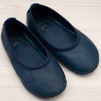 Pololo Barefoot Ballerina Indoor Pink, Grün, Blau Ledersohle