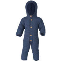 Engel Overall  mit Kapuze und Holzknöpfen aus Wollfleece kbT