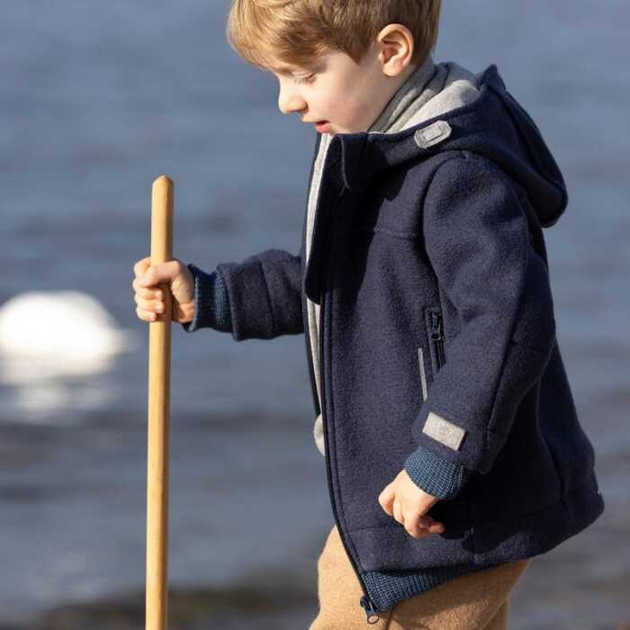 Disana Kinder Outdoor-Walkjacke aus Wolle kbT/Baumwollfutter