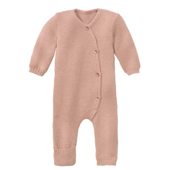 Disana Baby Strick-Overall 62/68 rosé Schurwolle kbT GOTS