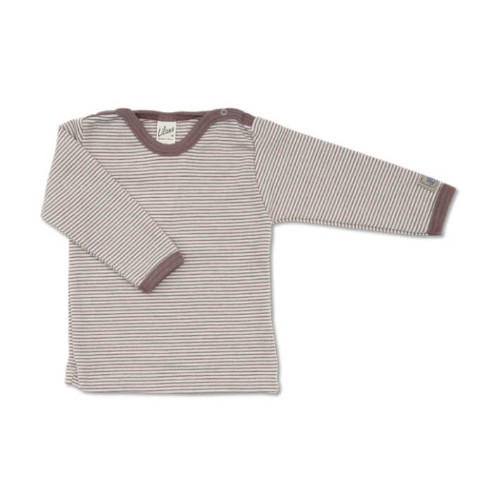 Lilano Shirt Ringel 92 mauve Wolle kbT/Seide