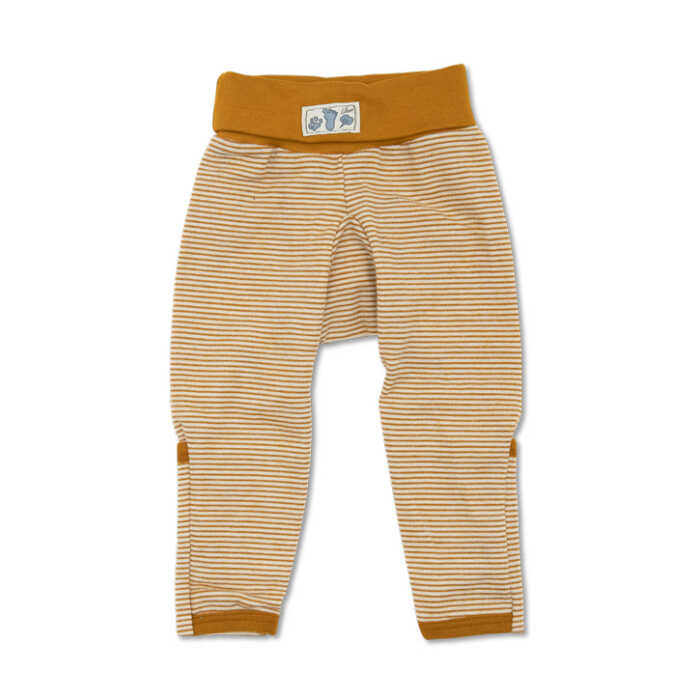 Lilano Nabelbundhose mit Beinumschlag 80 curry ringel