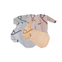 Lilano Wickelsack Ringel 74/80 curry aus Wolle kbT/Seide