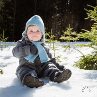 Iobio Overall  86/92 Anthrazit aus Wollwalk GOTS