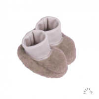 Iobio Pull-Ons 2 Beige Melange Wollvlies GOTS