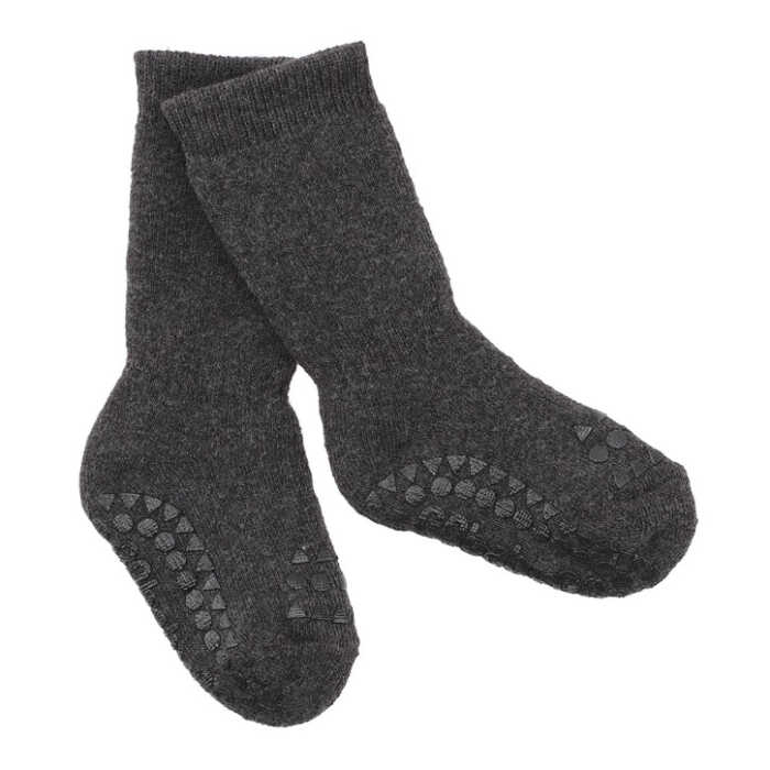GoBabyGo 23-26 Dark Grey Melange Stoppersocken aus Baumwolle