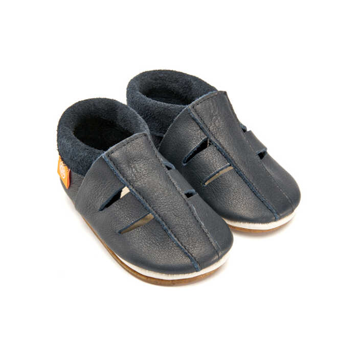 Orangenkinder Amigo Sandale 24.25 blau Bio Nappaleder