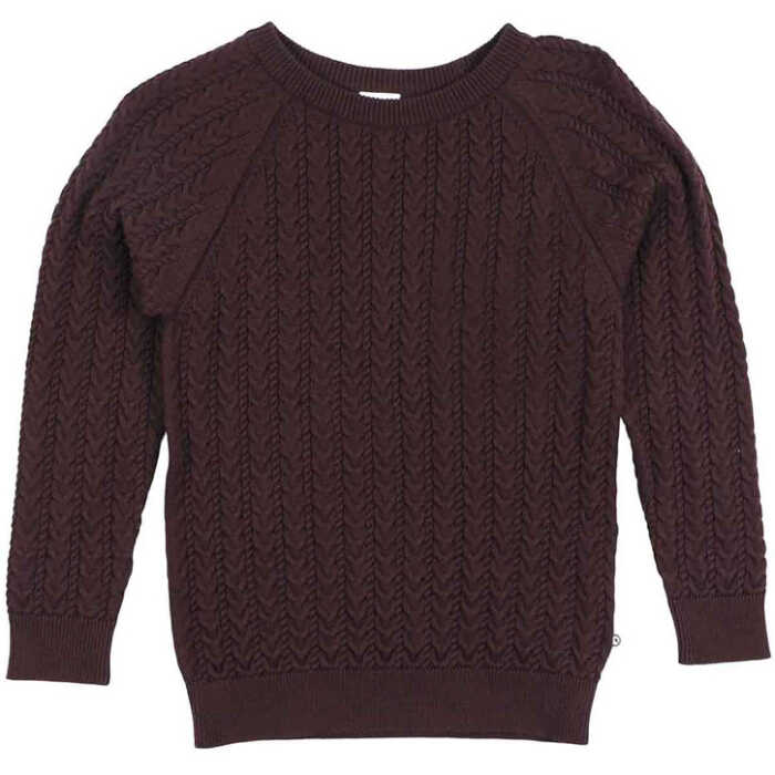 Müsli Knit cable sweater 110 Coffee
