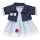 Emil Schwenk Sommerkleid + Jeansjacke, Gr. 32 für Puppen