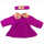 Emil Schwenk Fleece-Mantel + Stirnband, Gr. 32 für Puppen