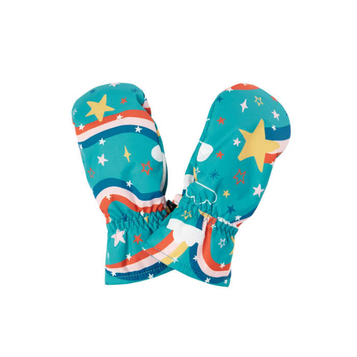 Frugi SNOW AND SKI MITTENS blau 8-10 Jahre