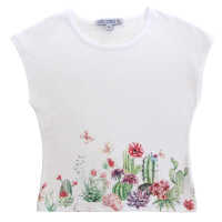 Enfant Terrible 128 white Top mit Kaktusdruck