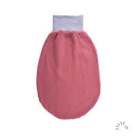 Iobio Strampelsack raspberry 0-6m Musselin GOTS einlagig