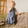 Iobio Penguin Schlafsack mit Beinen graublau 74/80 Musselin GOTS