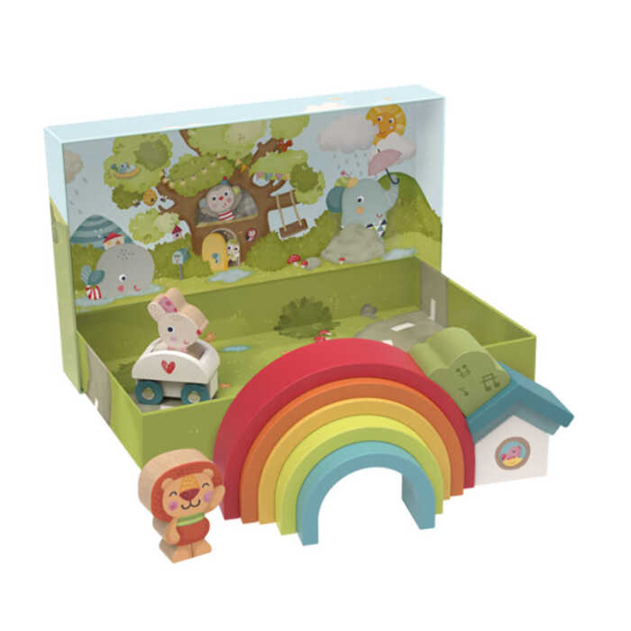 Bababoo Stapel- und Figurenspiel (Zauberhafter Regenbogen)