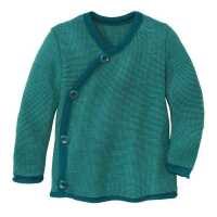Disana Melange-Jacke 74/80 Pacific-Mint aus Schurwolle kbT