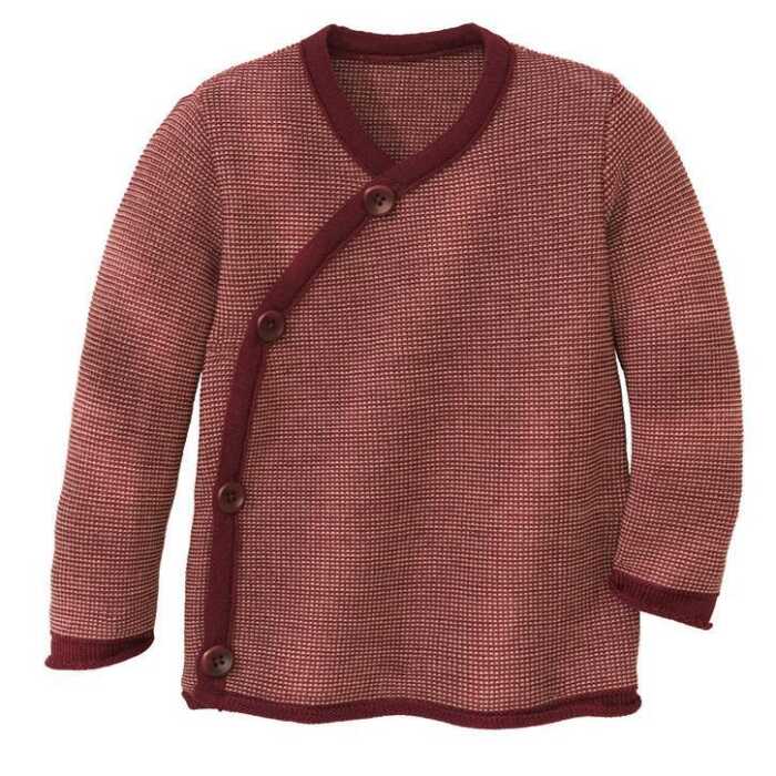 Disana Melange-Jacke 50/56 Cassis-Rosé aus Schurwolle kbT