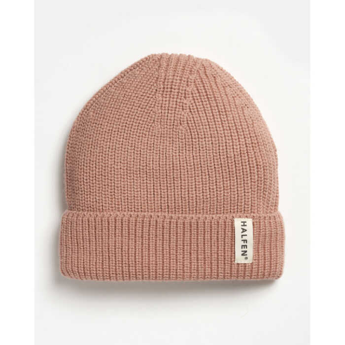 Halfen Strick-Beanie  1 rose Merinowolle Kinder Wintermütze