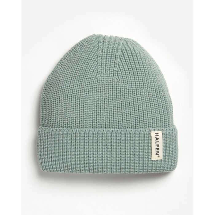 Halfen Strick-Beanie  2 mint Merinowolle Kinder Wintermütze