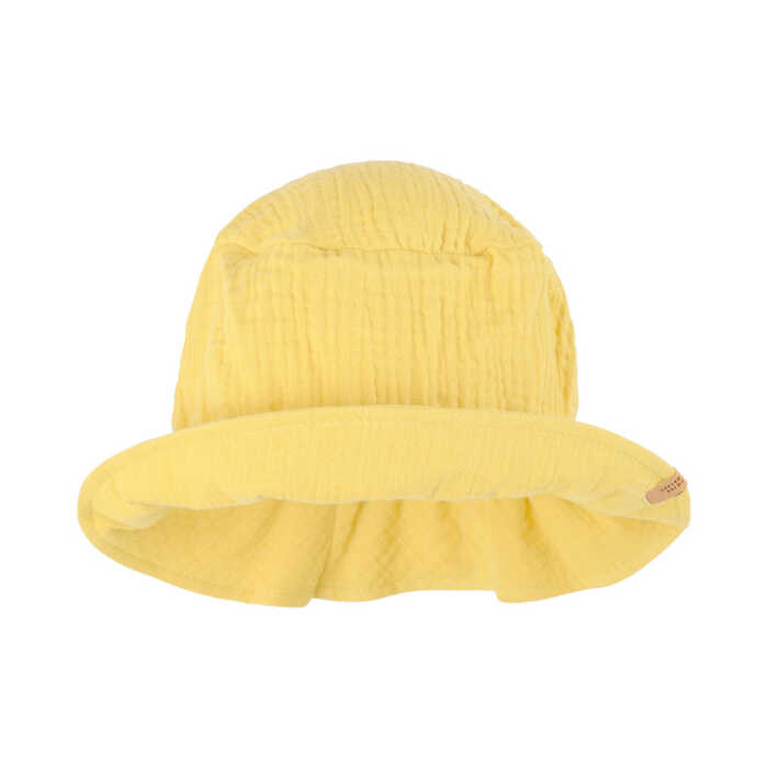 PurePure Mini-Schlapphut Mull 47/49 banana-cream GOTS ORGANIC