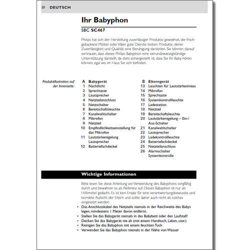 Benutzerhandbuch SBC SC467 - kostenloser Download