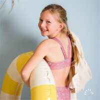 Iobio Kinder UV Bikini Oberteil Turtle Mauve 122/128 Polyamid-Elasthan