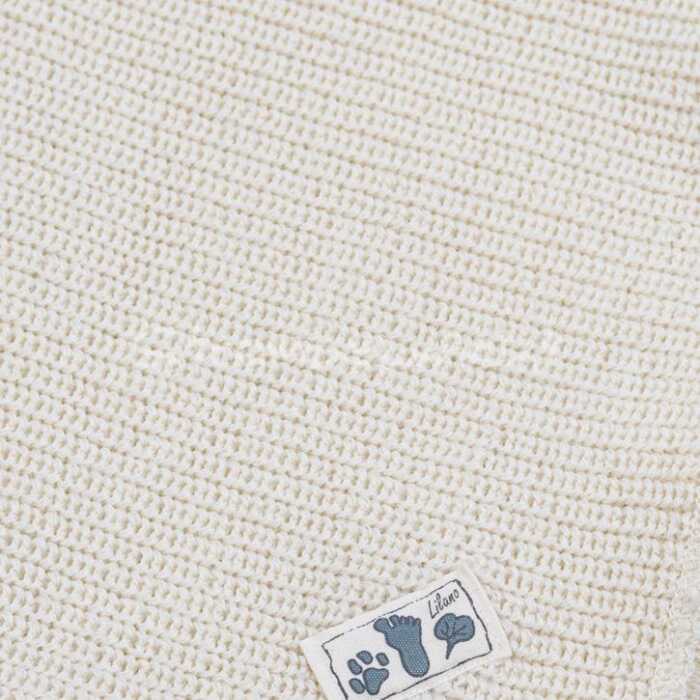 Lilano Decke gestrickt 90x85 natur Schurwolle KbT