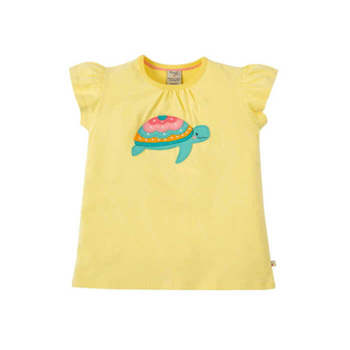 Frugi Ellie Applique T-shirt Sunshine/Turtle