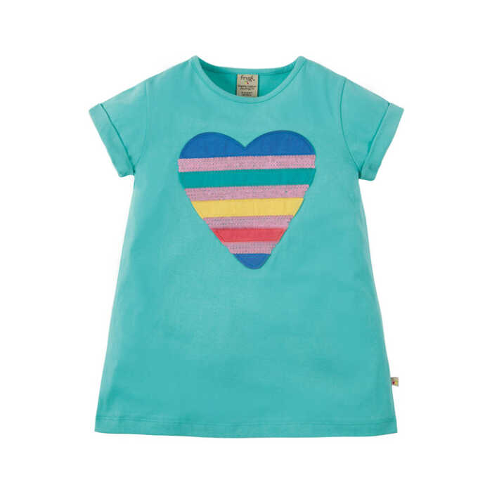 Frugi Sophie Sequin Applique Top St Agnes/Sequin Heart