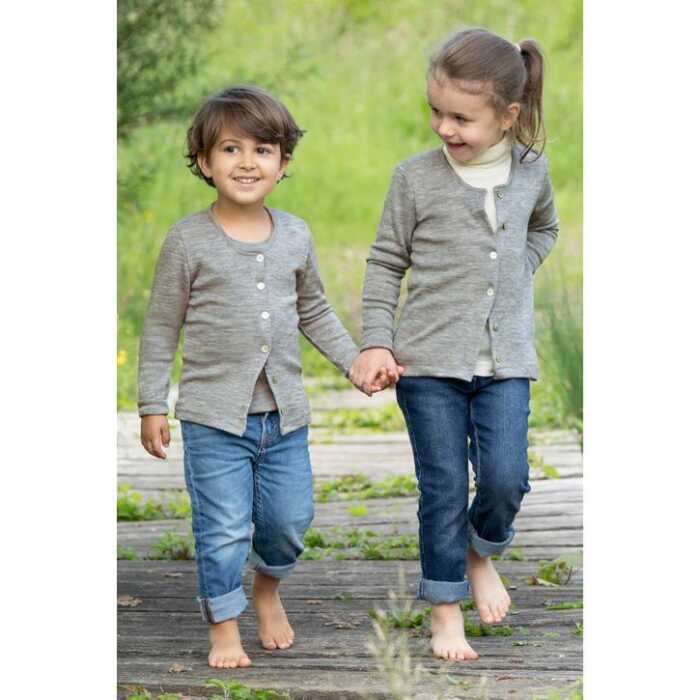 Engel Kinder Cardigan Wolle kbT/Seide