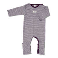 Lilano Baby Anzug mit Beinumschlag aus Wolle kbT/Seide ringel