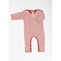 Lilano Baby Anzug mit Beinumschlag aus Wolle kbT/Seide ringel