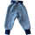 Lilano Baby Nabelbundhose 56 marine Ringel aus Wollfrottee kbT
