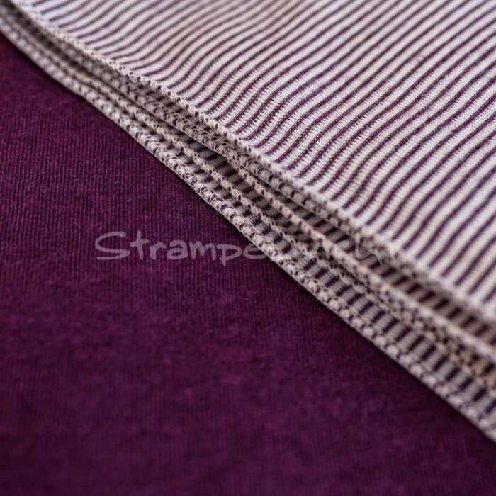 Lilano Babydecke beere Ringel 80x90cm aus Wolle KbT/Seide jersey