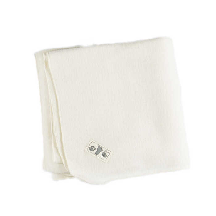 Lilano Decke Schurwolle KbT/Seide Jersey natur 80x90cm