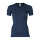 Engel Damen-Shirt, kurzarm, marine, 34/36, Wolle/Seide